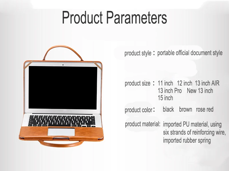 Из искусственной кожи ноутбук портфель для Macbook Air 11 Air 13 Pro 13 Pro 15 ''для Macbook Air 11/12 15,4 Новые Pro 13 Сенсорная панель Тетрадь