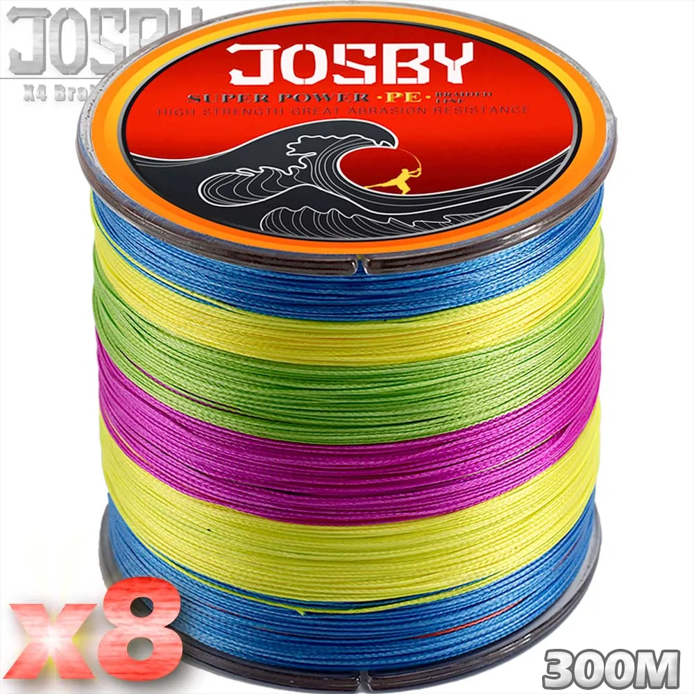 JOSBY 300 м 8X рыболовная фирма супер сильная японская многонитевая PE плетеная леска 8
