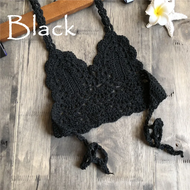 Children Crochet Bikini Top Sexy Hollow Out Halter V-neck Lace Tops Girls Baby Cotton Bra Free Ship | Спорт и развлечения
