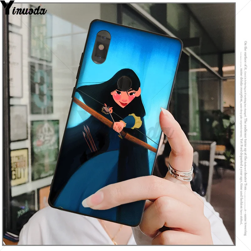 Yinuoda мультфильм Moive Mulan чехол черный мягкий для телефона Xiao mi красный 5 5Plus Note4 4X Note5