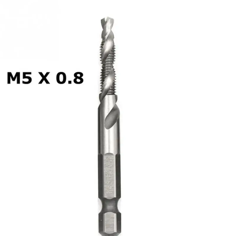 6 шт. Высокоскоростная сталь серебро M3-M10 HSS сверла Зенковка набор метрических комбинированных сверл