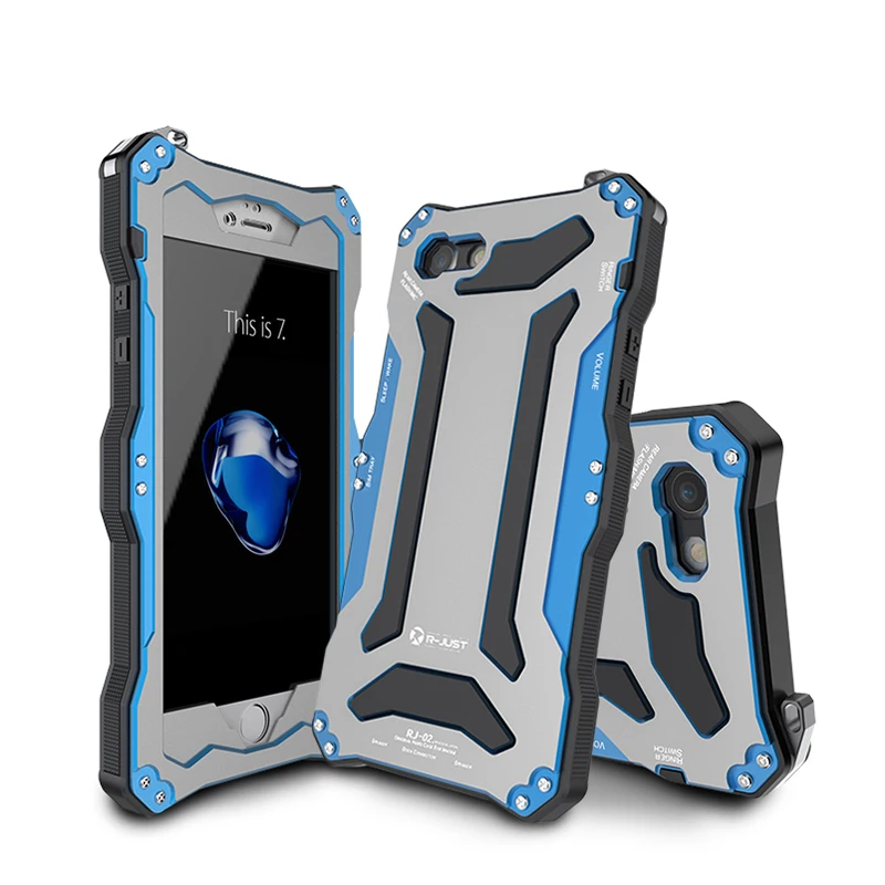Оригинал R-just metal чехол для iPhone 7 Plus gunдамская Броня Роскошные Три-Защитные чехлы