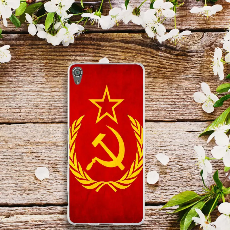For Sony Xperia E3 E5 T3 M2 M4 M5 XA XZ Z Z1 Z2 Z3 Z4 Z5 Compact Shell Soft Silicone Phone Case USSR Soviet Emblem | Мобильные