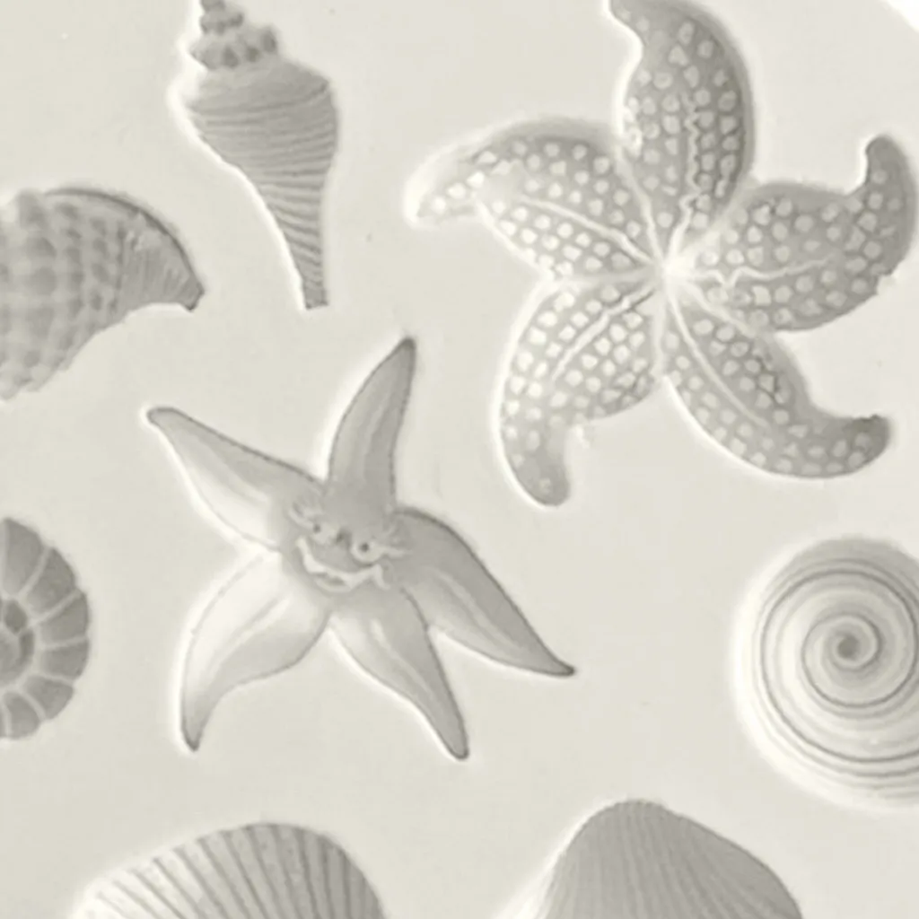 Прямая поставка DIY морские создания раковины помадка силиконовый торт украшение