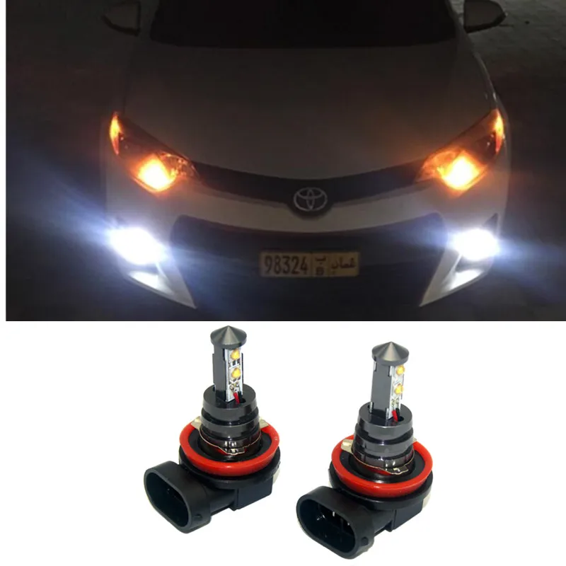 2x H11 H8 Светодиодные Автомобильные противотуманные фары лампы для Toyota 4runner RAV4 Land
