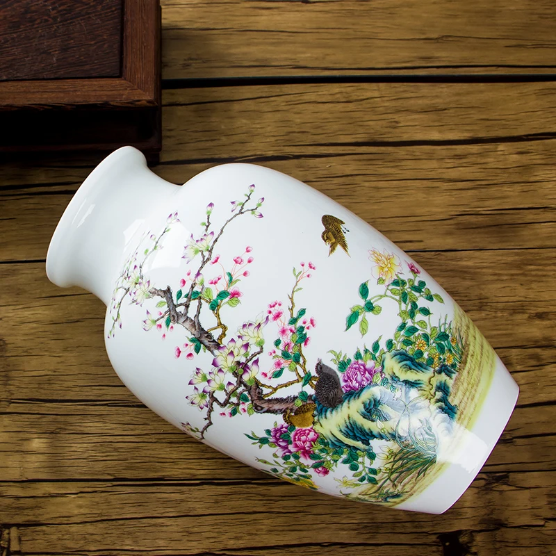 Керамическая ваза Цзиндэчжэнь в китайском стиле домашнее украшение фарфоровая