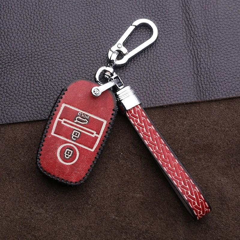 Автомобильный чехол для ключей из натуральной кожи, держатель для KIA Ceed Sorento Cerato Carens K2 K3 K4 K5 Optima Sportage KX3 RIO 4, аксессуары
