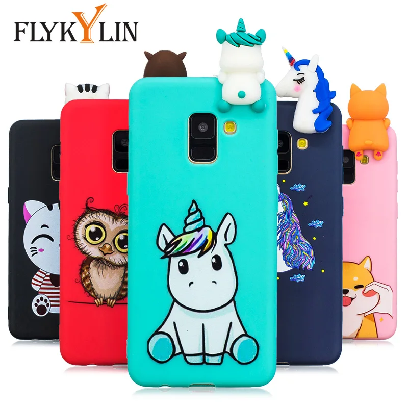 Чехол с мультипликационным принтом FLYKYLIN для Samsung Galaxy A6 Plus чехол A7 2018 A9 A8 + Мягкий