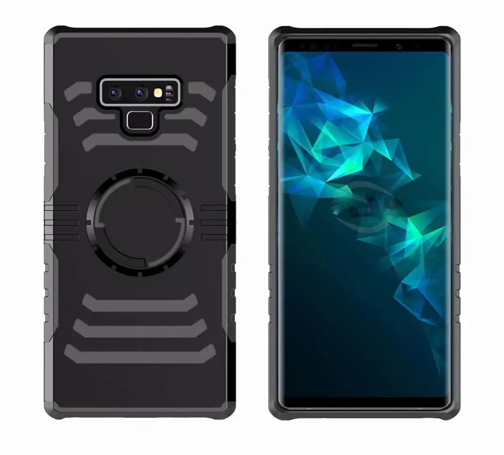Для samsung Galaxy Note9 Note 9 нарукавная Повязка Чехол для бега Спортивная наручная сумка держатель вращающийся защитный жесткий чехол - Цвет: Черный