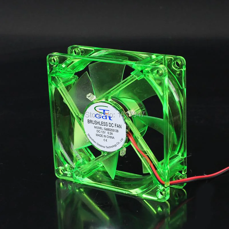 200 шт. в партии Gdstime зеленый LED PC чехол для компьютера DC 12V Бесщеточный Охлаждающий