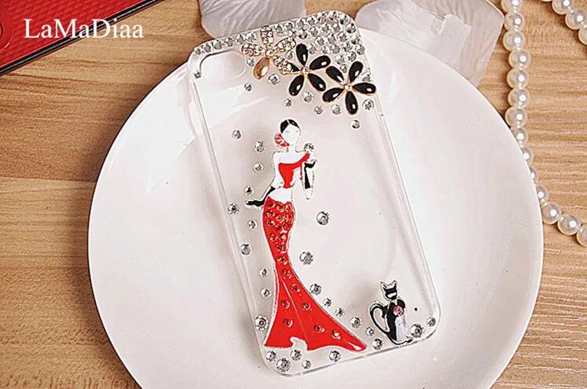 

LaMaDiaa Rhinestone Cover For iphone 11 12 13 X XS MAX XR Luxury Bling Big Girl Shell Soft TPU Phone Case For iPhone 6S 7 8 PLUS