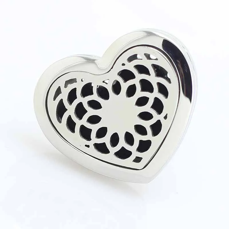 Медальон из нержавеющей стали в форме сердца с бабочкой автомобильный