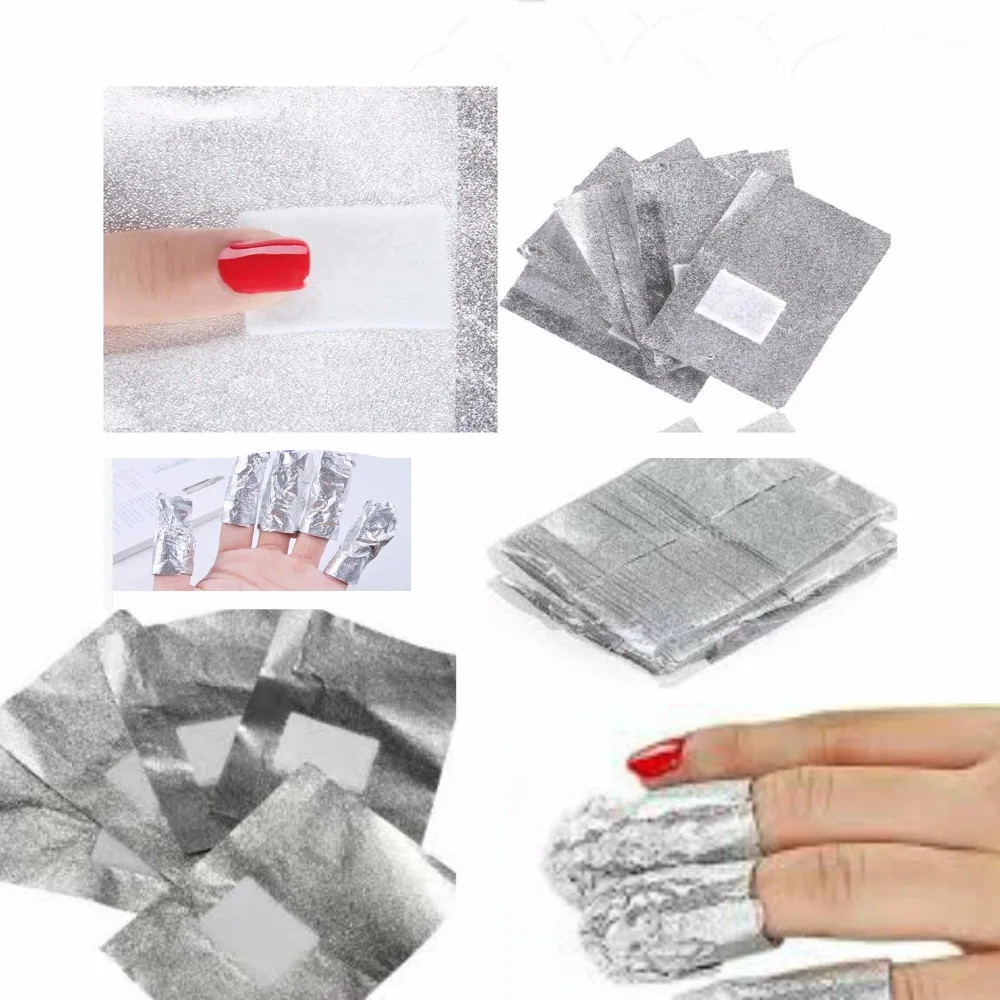 Оптовая продажа высокое качество 100 шт. 200 фольга для ногтей гель обертывания