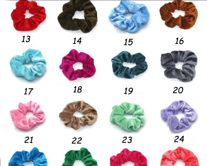 36 цветов Elvet Scrunchie для женщин девочек эластичные волосы резиновые ленты аксессуары галстук резинка для волос хвост держатель gumki do wlosow