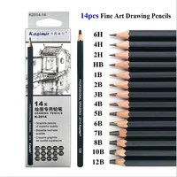 14pcsset drawing pencil set wooden professional art supplies hardmediumsoft sketch charcoal pencils art painting stationery