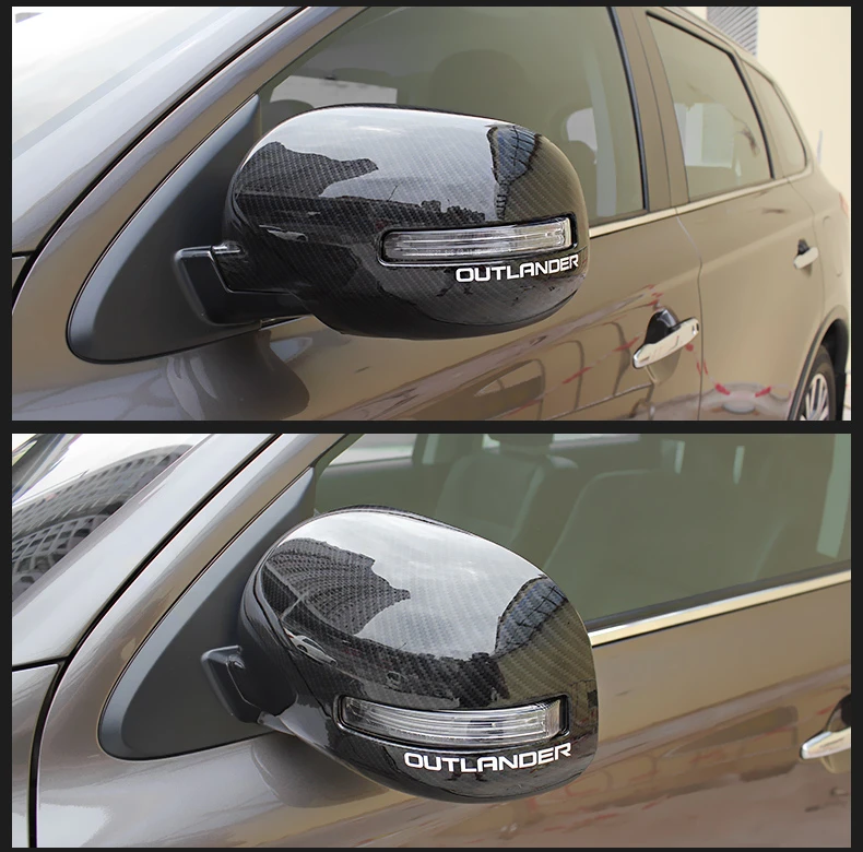 Для Mitsubishi Outlander 2013 20172018 автомобильное боковое зеркало из углеродного волокна крышка зеркала заднего вида внешние аксессуары хром