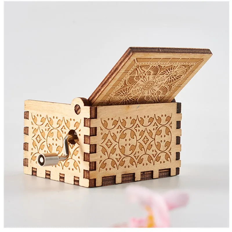Деревянная резьба ручной работы Music Box La vie en rose тема музыкальная шкатулка