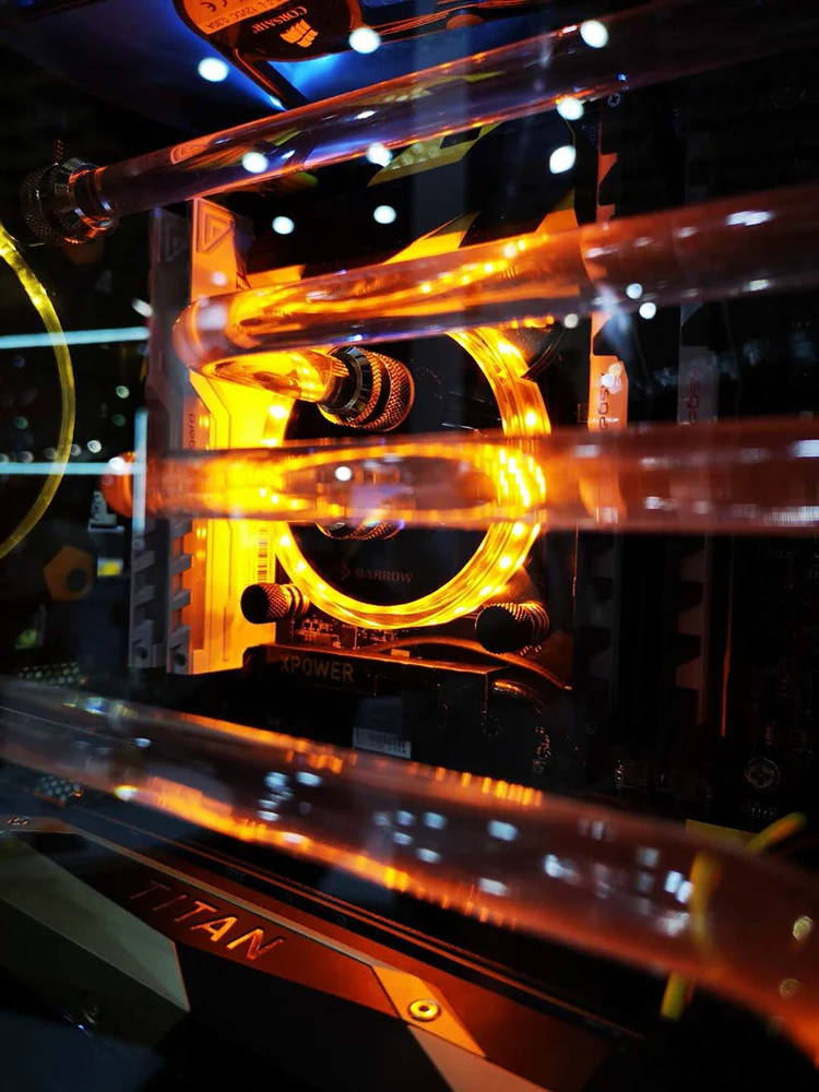 Курган cpu водоблок используется для INTEL X99 X299/LGA 2011 2066 розетка акрил+ медь радиаторный блок+ 5 В GND RGB поддержка AURA