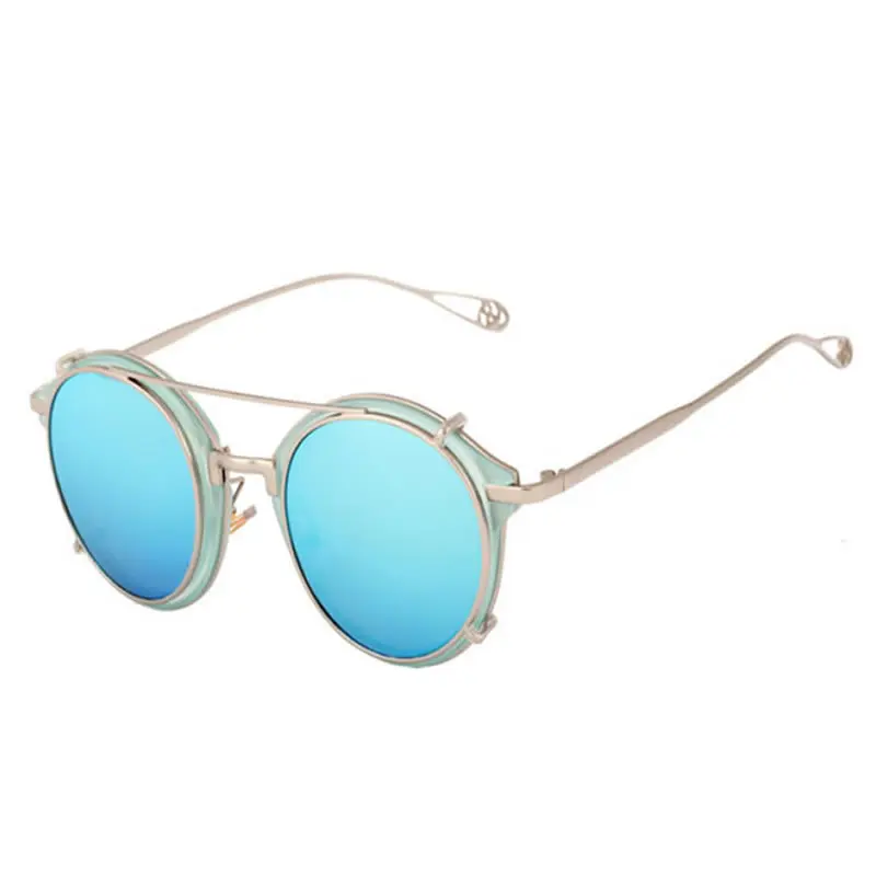 Модные женские солнцезащитные очки ALIENSOCE с двойным лучом мужские зеркальные