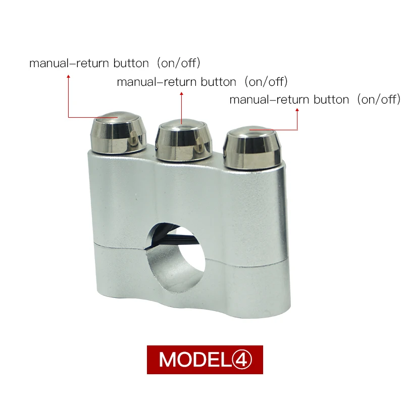 Silver 4 CNC алюминий 7/8 ''22 мм мотоциклетные переключатели на руль крепление переключатель для рога фар Противотуманные включение/выключение света кнопка запуска сброса - Цвет: Silver 4