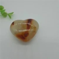 natural heart shaped red yellow agate crystal specimens healing home decorations furnishing articles crafts collection