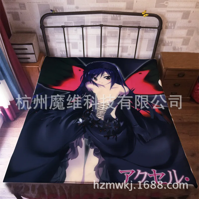 120*200 см японское аниме Accel World Kuroyuki hime фланелевое одеяло на кровать Mantas банное