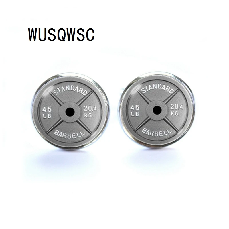 WUSQWSC штанга запонки фитнес Запонки гантели тяжелоатлет подарки Спортсмены