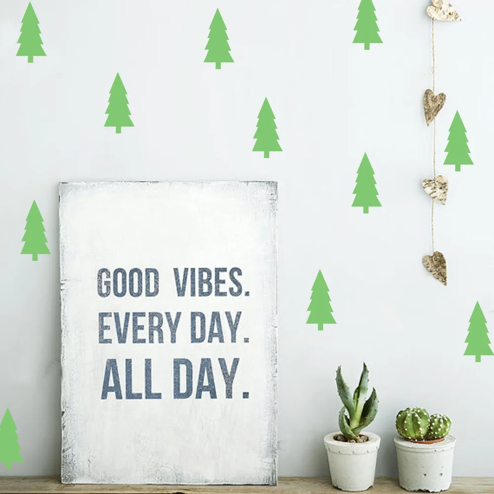 Наклейки на стену из соснового дерева для домашнего декора зеркальные наклейки