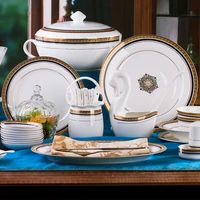 christmas jingdezhen ceramic tableware bowl set 58 porcelain skull bone china tableware bowl set high foot bowl
