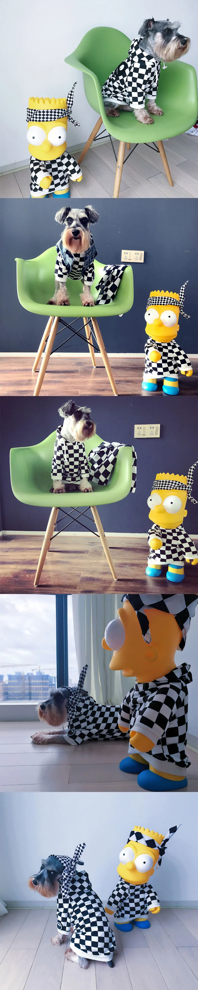 Чихуахуа Checkerboard стиль теплый плед толстовки XS-XXL Мода Собака Одежда для маленьких товары собак Французский бульдог пальто костюм для Мопса