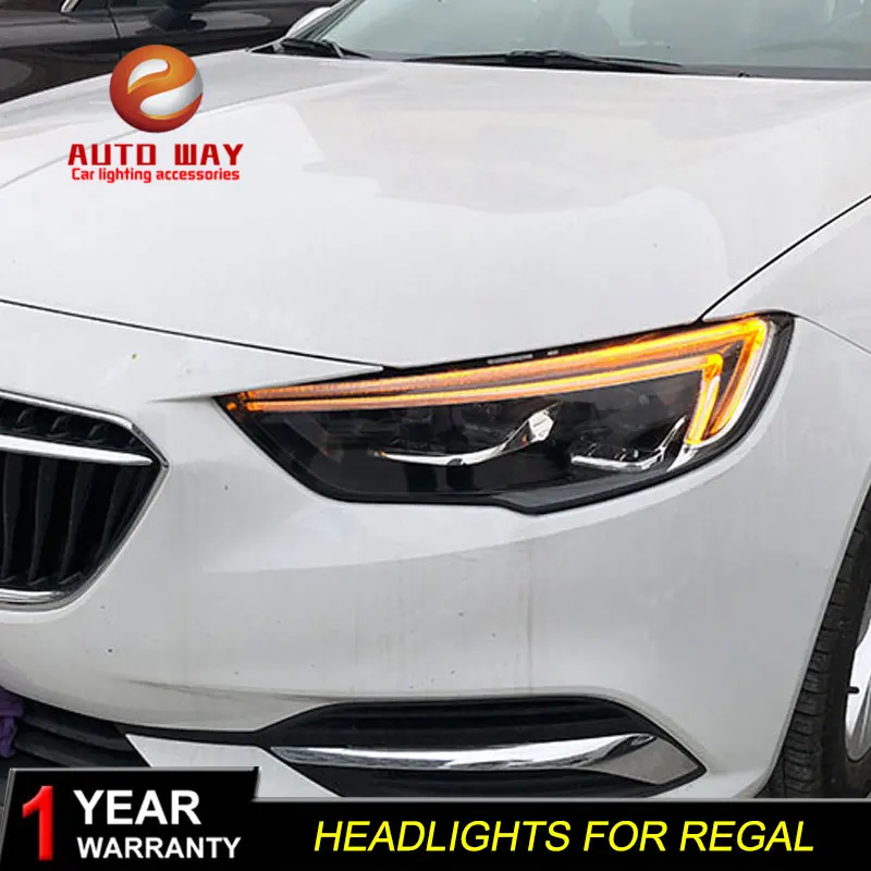 Автомобильный Стайлинг чехол для фары Buick Regal 2017 2018 светодиодный DRL Объектив