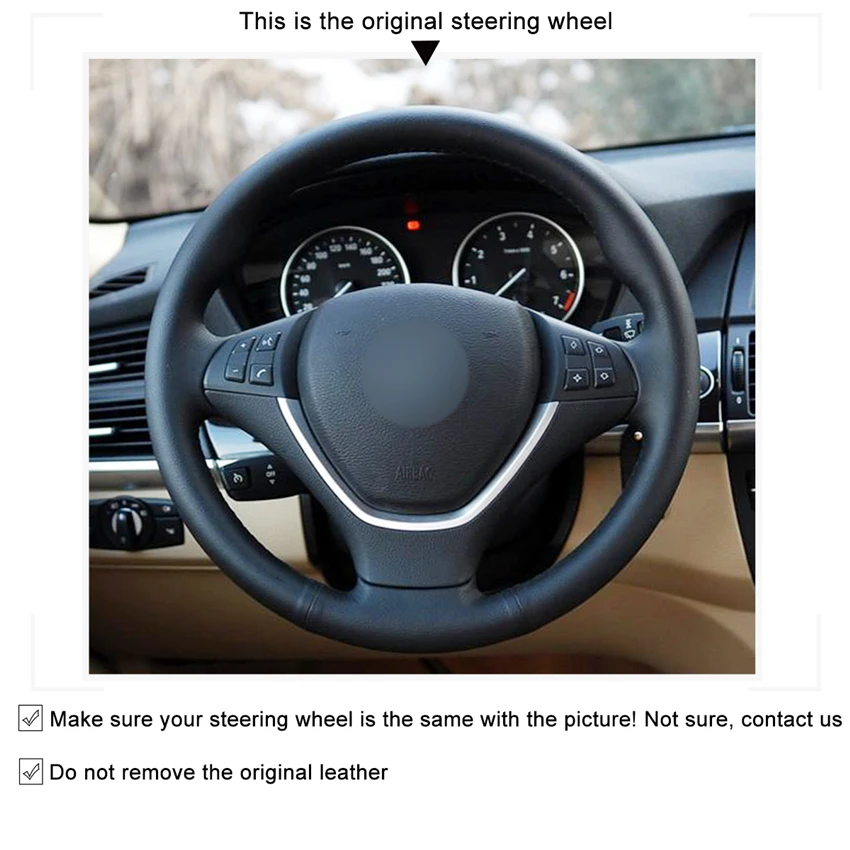 Удобная черная замшевая ручная обшивка MEWANT из натуральной кожи для BMW X5 E70 2006 2013 X6