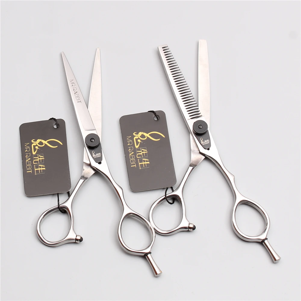 3 шт. 5 &quot16 см JP 440C Mr Rabbit Парикмахерские ножницы филировочные Профессиональные для