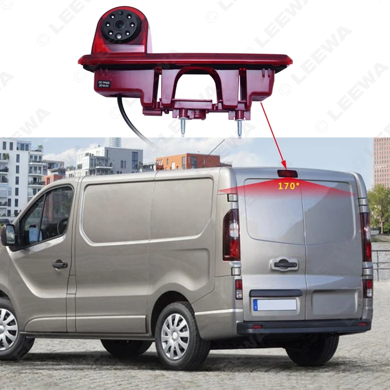 LEEWA Car 6LED IR Brake Light Rear View Reversing/Parking Camera For Opel Vivaro / Renault Trafic 2014 #3459 | Автомобили и
