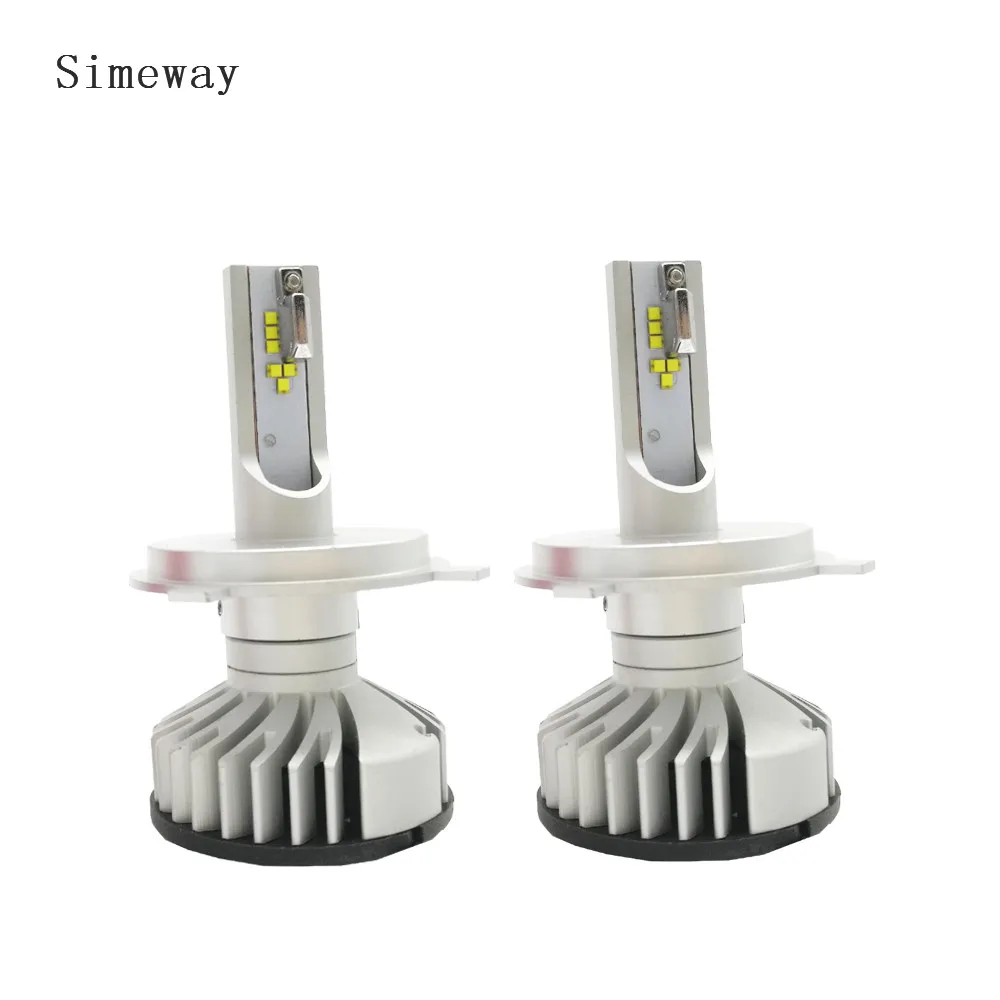Simeway 2X светодио дный фар лампы 12 В H4 HB3 9005 H7 40 Вт Авто фары супер яркий 6000 К белый
