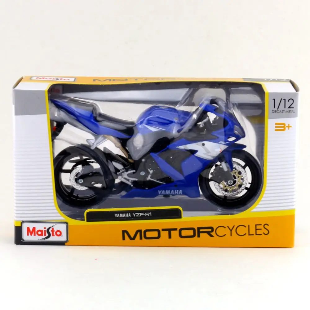 Модель мотоцикла Maisto/масштаб 1:12/имитация под давлением/модель YAMAHA YZF R1