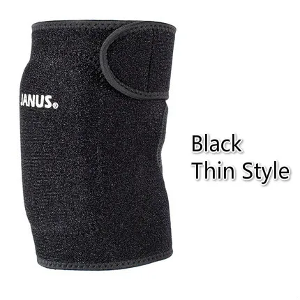 Black Thin Регулируемые уплотненные наколенники для танцев, йоги, волейбола, наколенники для поддержки спорта, наколенники под давлением, ремни, повязка, наколенник, защита - Цвет: Black Thin