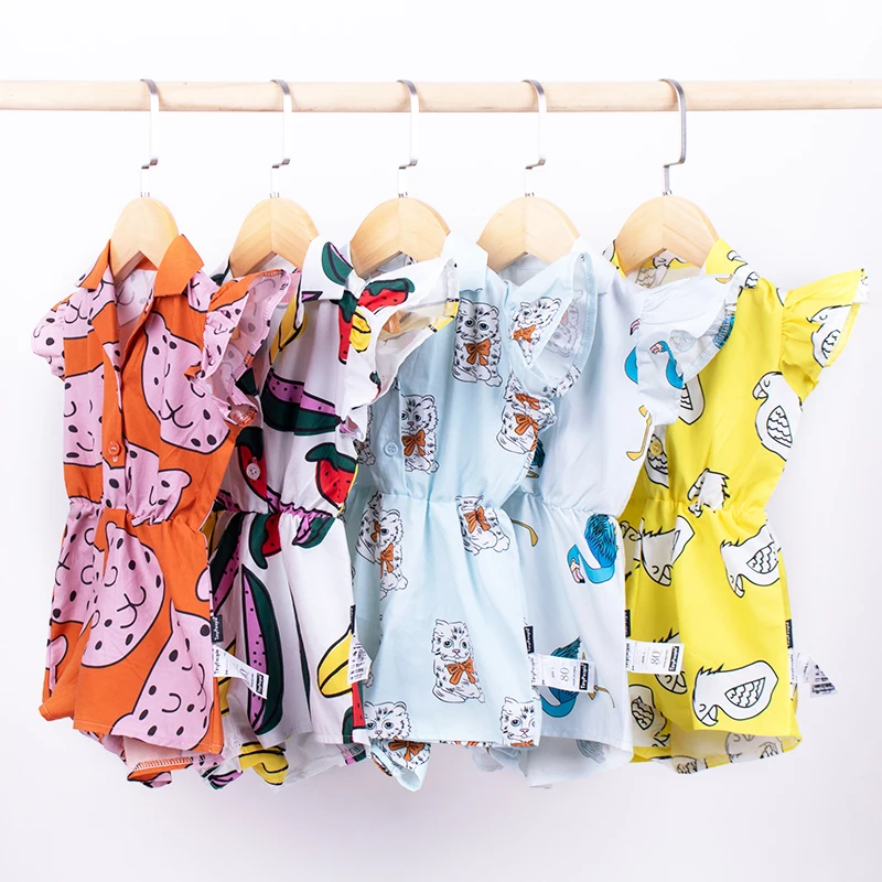 TinyPeople 2020 new baby girl clothes summer cotton kids dress cute dresses princess party fashion jumpsuit|Платья| |