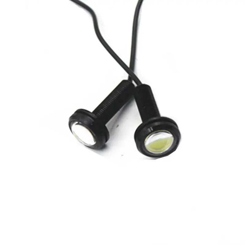 Pair Motorcycle Mini White Flush Mount Round LED Marker Light Car Truck Trailers Dual Sport Bike Touring Scooter Offroad Atv| |