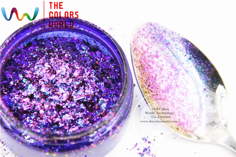 Искусственные хлопья с волшебным эффектом TCWB190 большого размера хамелеон для