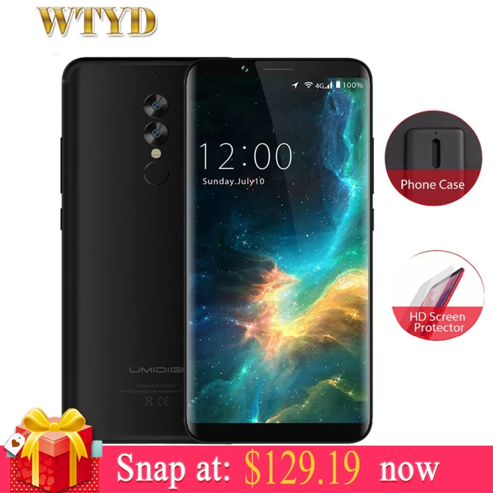 Оригинальный umidigi S2 Lite 4G мобильный телефон Android 7 0 B + 32 ГБ восьмиядерный смартфон