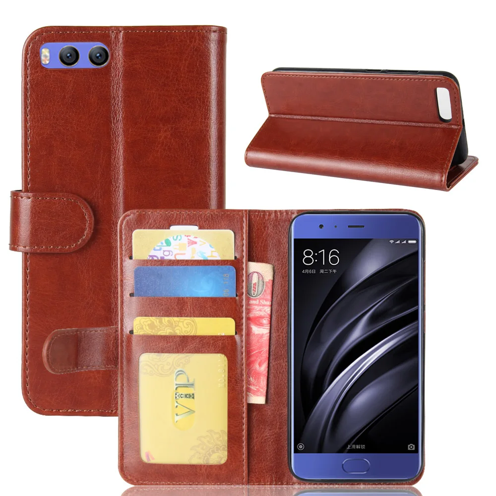 Чехол Xiaomi6 для Xiaomi 6 чехлы бумажник карт Стент книга стиль флип Кожаные защитный
