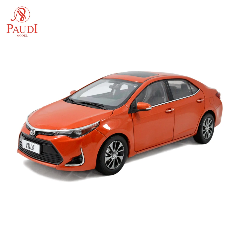 1/18 1:18 1 18 Масштаб Toyota Levin 2017 оранжевая статическая имитация Отлитый металлический
