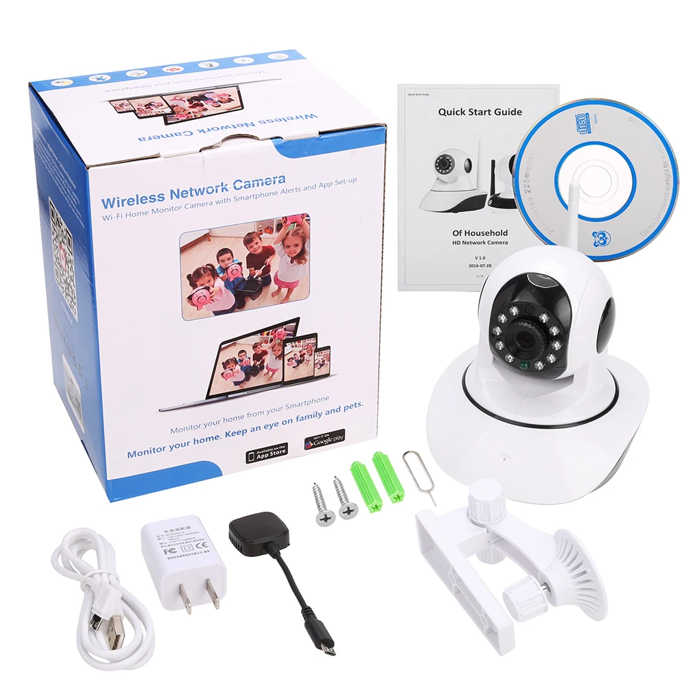 Датчик температуры и влажности беспроводной 1080p 720p HD IP камера Wi Fi купольная