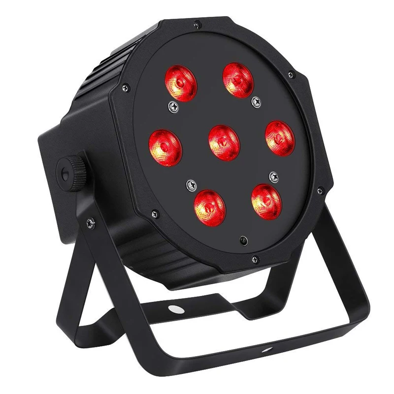 

Быстрая доставка 7*10 Вт светодиодный мини Par мыть луч прожектор для сцены Эффект светильник для DJ диско RGBW DMX перемещение головы