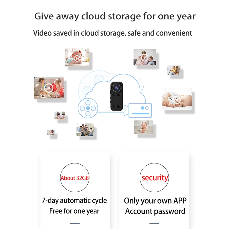 1080 P WI FI мини Камера сигнализации Беспроводной няня часы P2P IP/AP безопасности