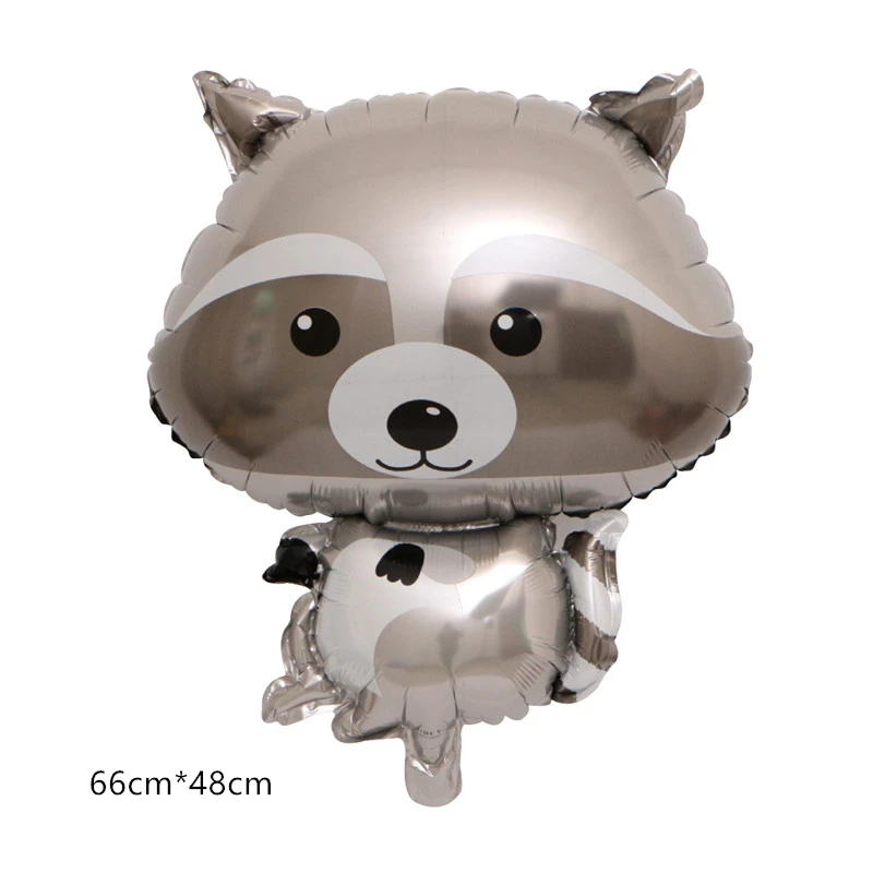 Raccoon 1 шт. мультфильм животных фуил воздушные шары в виде панды из енота, лисы Ежик белка Воздушные шары День рождения, детский душ джунгли вечерние аксессуары для детей - Цвет: Raccoon