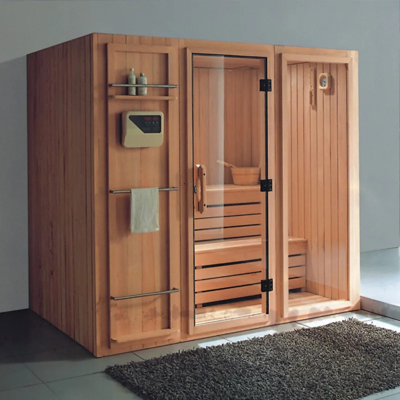 Деревянная комната для сауны уголок ванной комнаты душевая кабина чистая с