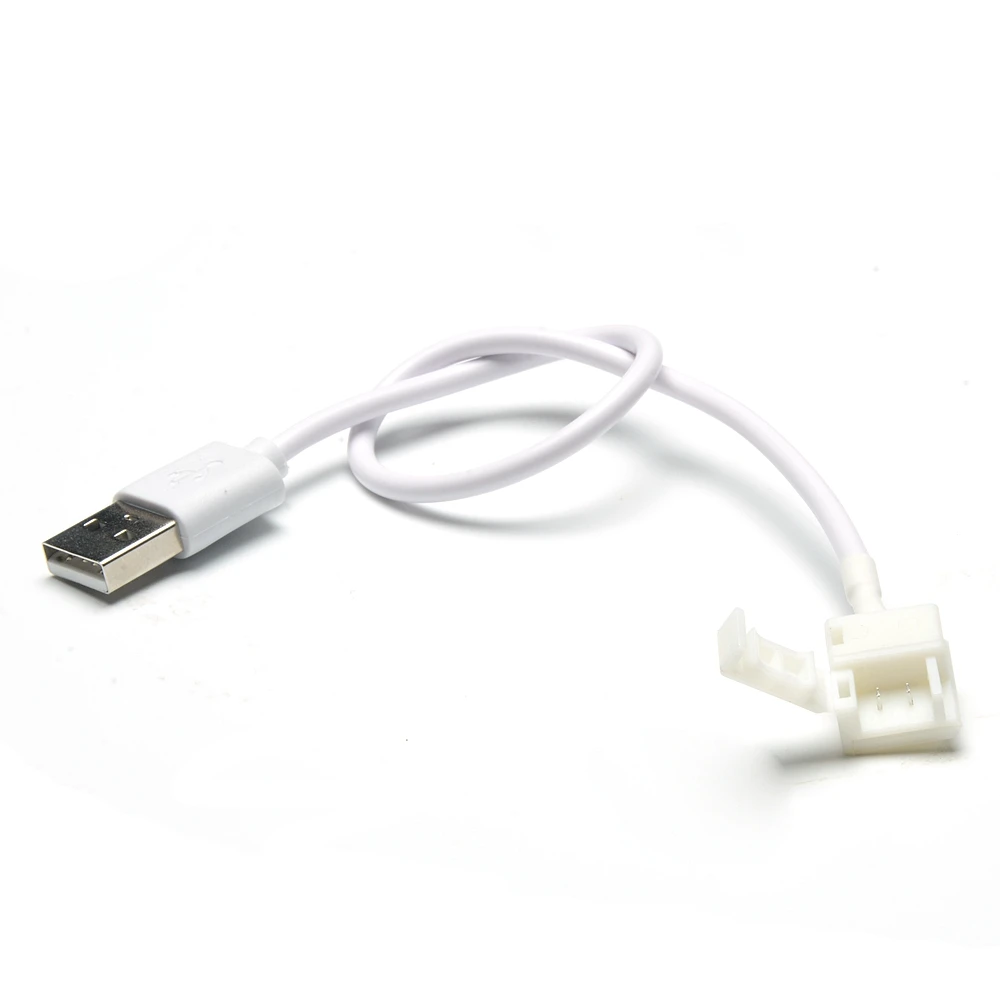 5pcs 2pin USB LED Strip Connector for 8mm 10mm 5050 3528 to 5V Power Connectors |