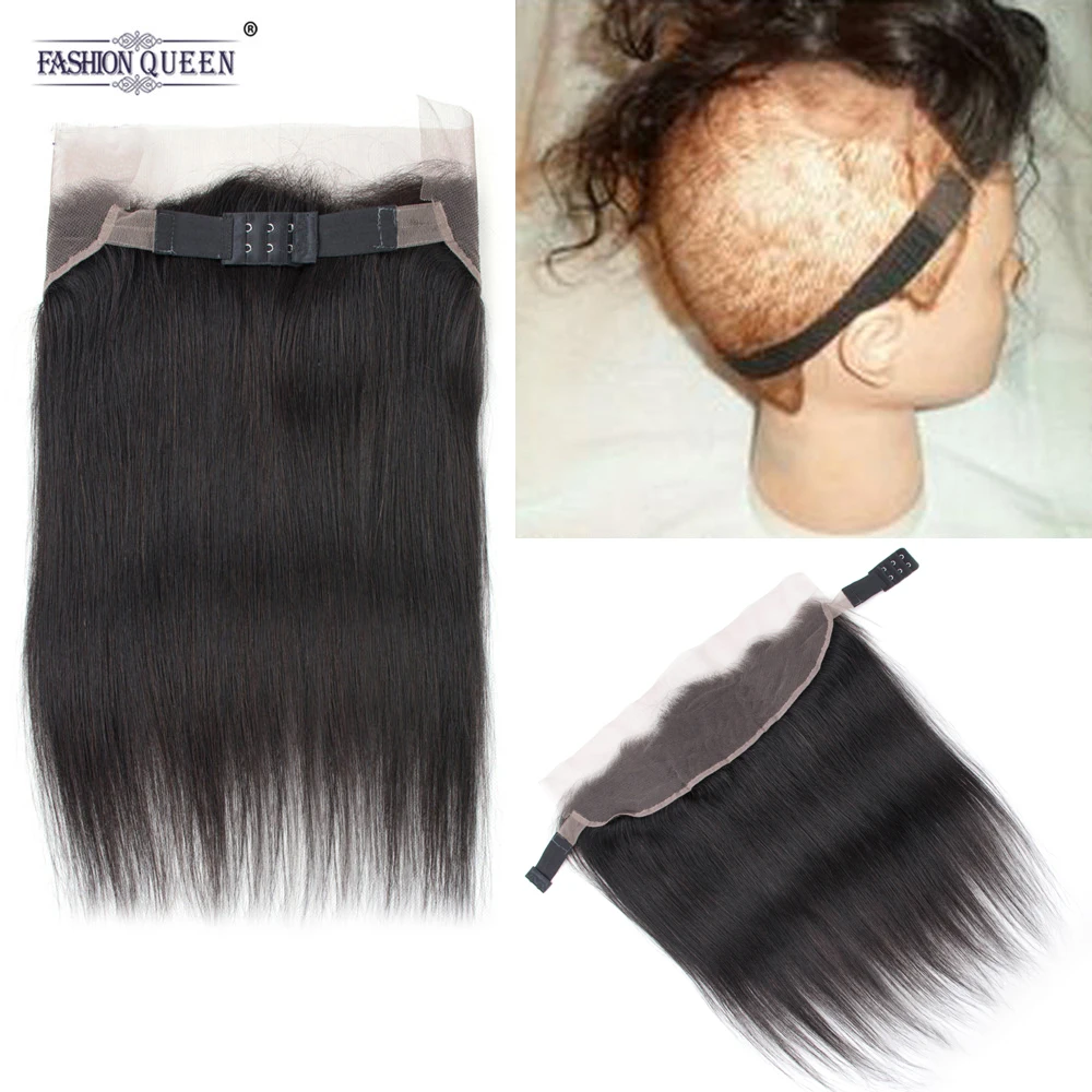 Эластичная лента кружевная фронтальная Регулируемая прямая человеческие волосы